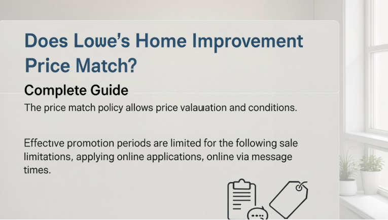 Does Lowe’s Home Improvement Price Match? Complete Guide